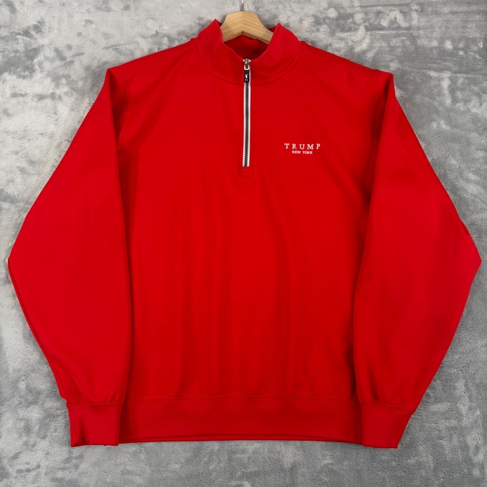 Fairway and Greene Performance Tech Trump National New York 1/4 Zip Mens Large
